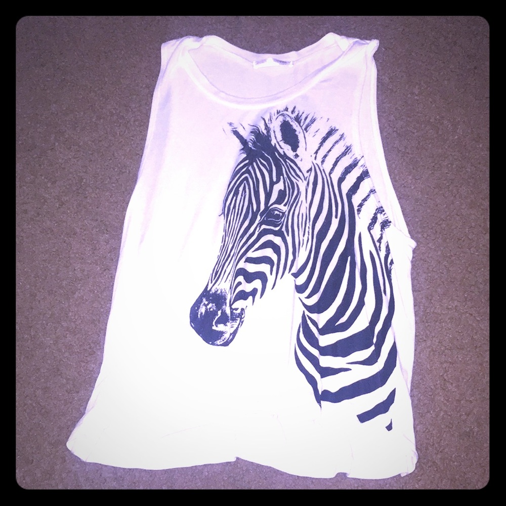 Zebra tank top/possible crop top